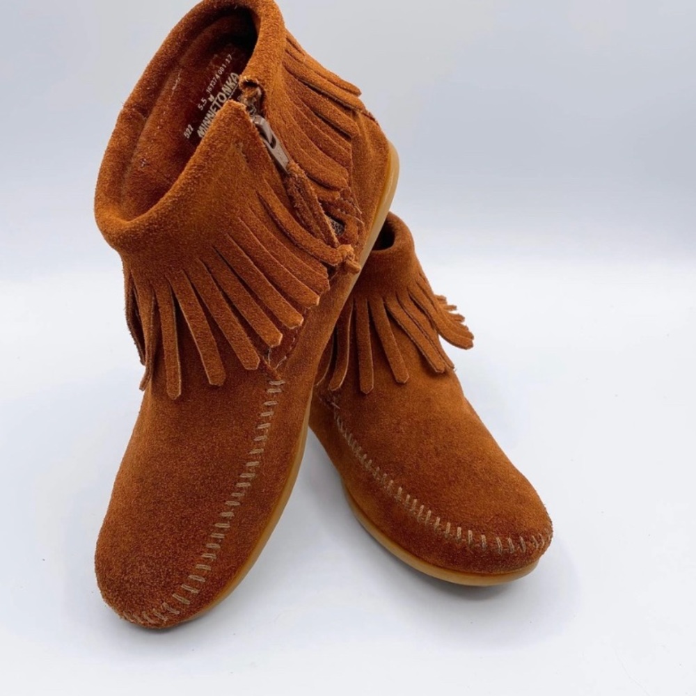 Nwob Minnetonka Suede Bootie Moccasins - image 8